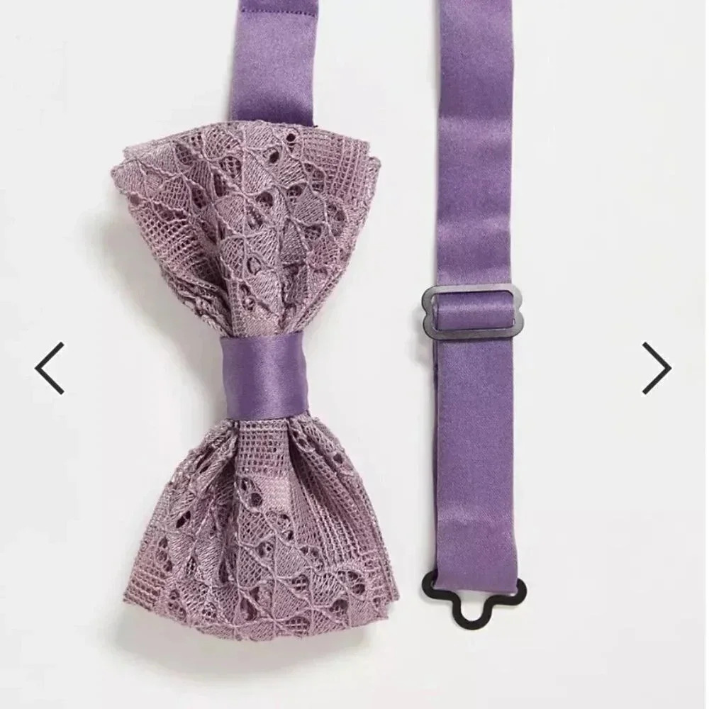 NWOT Stylish & Sophisticated - Eye-Catching Purple Lace Tie Bow